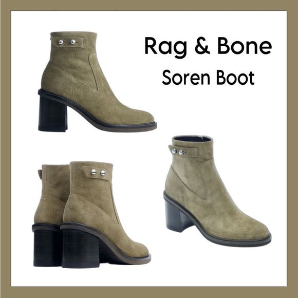 Rag & Bone Soren Boot in Olive Suede - Picture 12 of 16